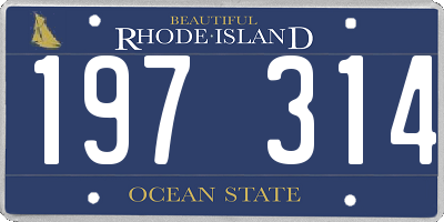 RI license plate 197314