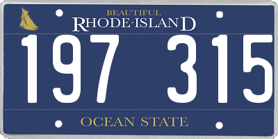 RI license plate 197315