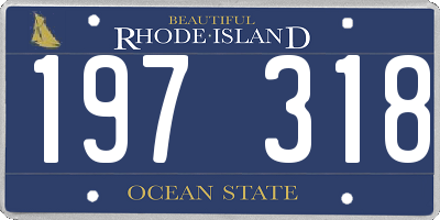RI license plate 197318