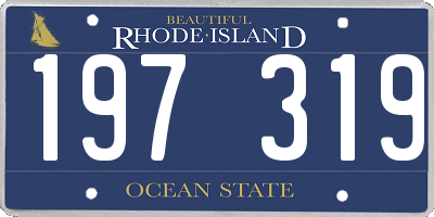RI license plate 197319