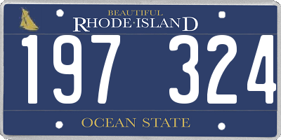 RI license plate 197324