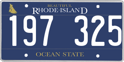 RI license plate 197325