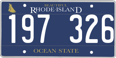 RI license plate 197326
