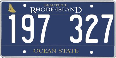 RI license plate 197327