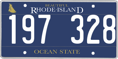 RI license plate 197328