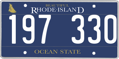 RI license plate 197330