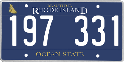 RI license plate 197331