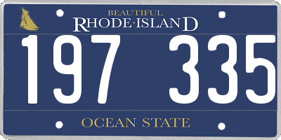 RI license plate 197335