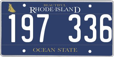 RI license plate 197336