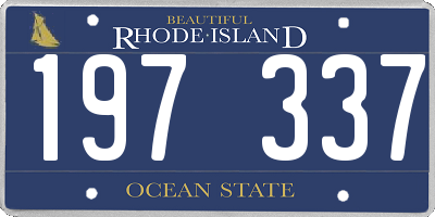 RI license plate 197337
