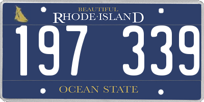 RI license plate 197339