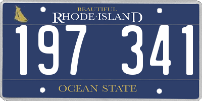 RI license plate 197341
