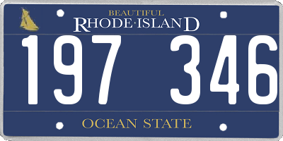 RI license plate 197346