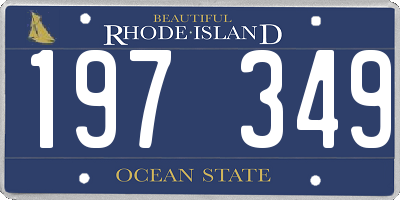 RI license plate 197349