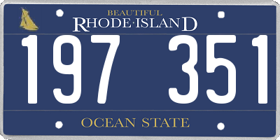 RI license plate 197351