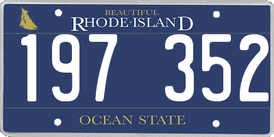 RI license plate 197352