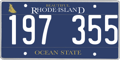 RI license plate 197355