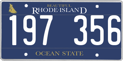 RI license plate 197356
