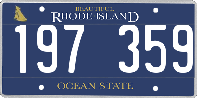 RI license plate 197359