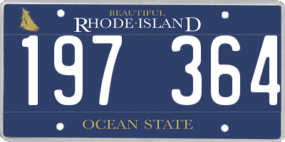 RI license plate 197364