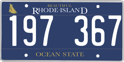 RI license plate 197367