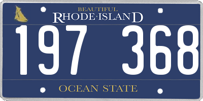 RI license plate 197368