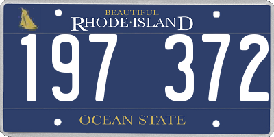 RI license plate 197372