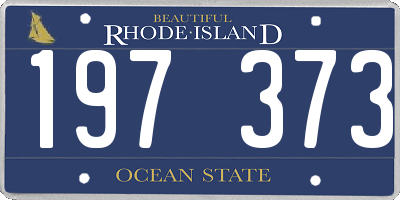 RI license plate 197373
