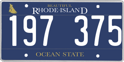 RI license plate 197375
