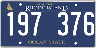 RI license plate 197376