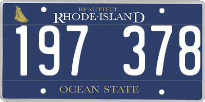 RI license plate 197378