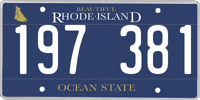 RI license plate 197381