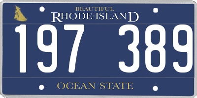 RI license plate 197389