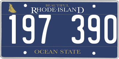 RI license plate 197390