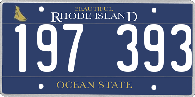 RI license plate 197393