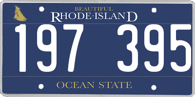RI license plate 197395