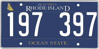 RI license plate 197397