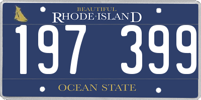 RI license plate 197399