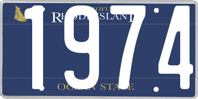 RI license plate 1974