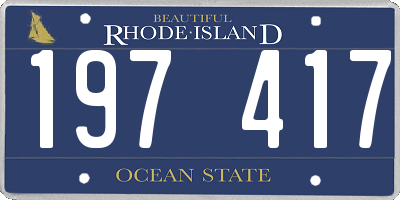 RI license plate 197417