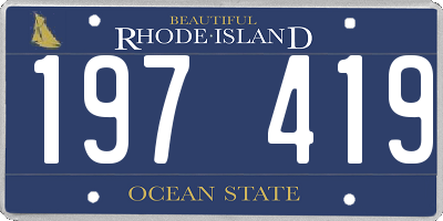 RI license plate 197419