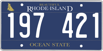 RI license plate 197421