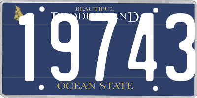 RI license plate 19743