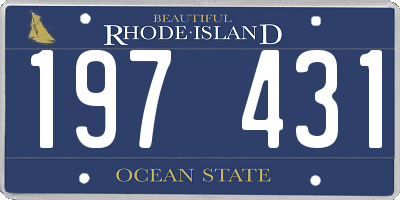 RI license plate 197431