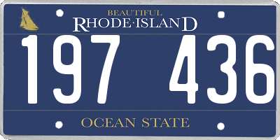 RI license plate 197436