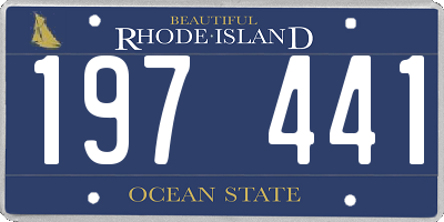 RI license plate 197441