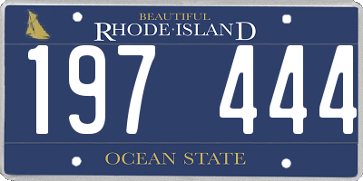 RI license plate 197444