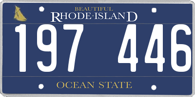 RI license plate 197446
