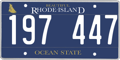 RI license plate 197447