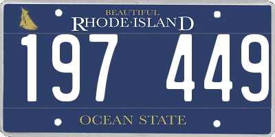 RI license plate 197449